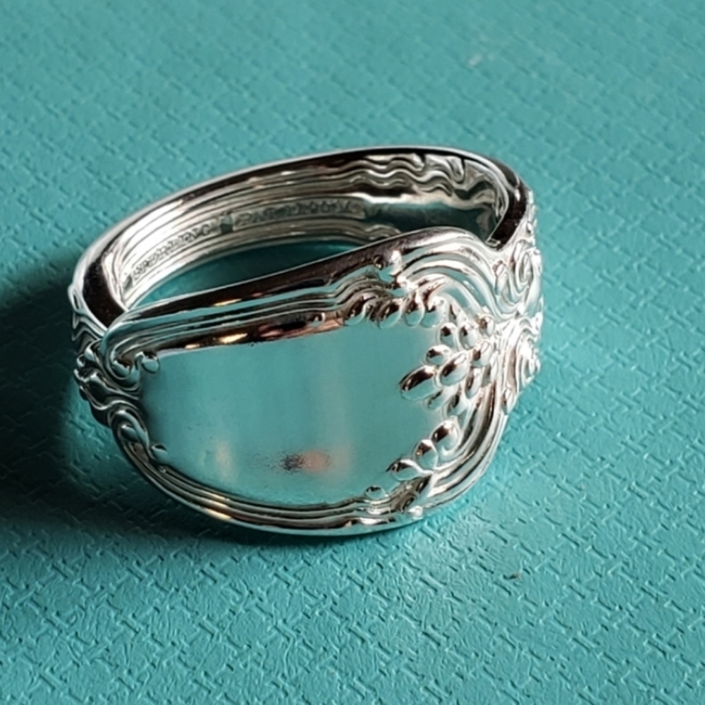 Antique 1890 Tiffany & Co. Broom Corn Spoon Ring #29